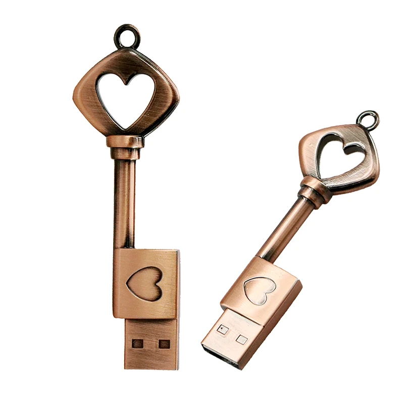 

Fashion U Disk Key shape Pen drive 16GB 8GB 4GB 64GB 32GB 128GB 256GB pendrive Metal Creative mini gift usb 2.0 Flash Drive