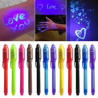 invisible ink pensecrect message pens 2 in 1 magic uv light pen for drawing funny activity kids party students gift diy school