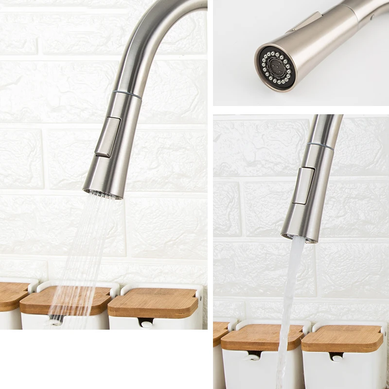 Сенсорный кухонный кран Senducs SUS304 из нержавеющей стали выдвижной качественный