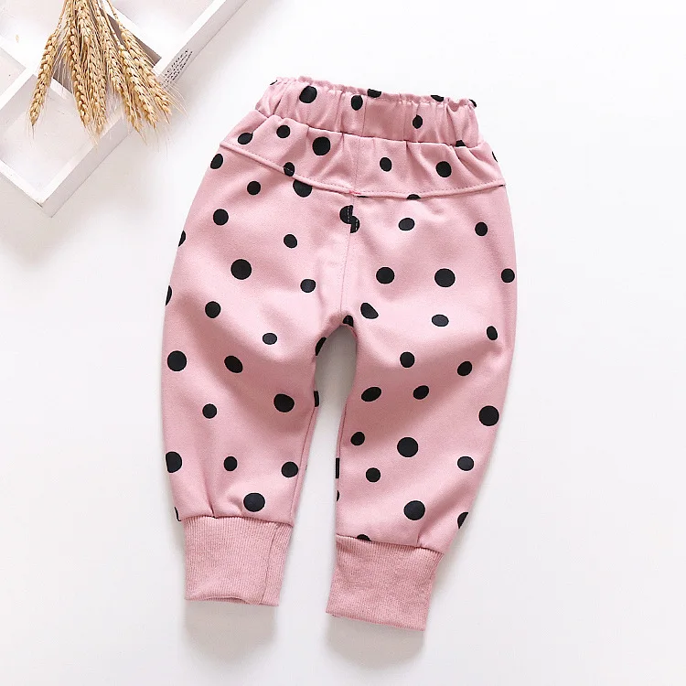 Брюки для девочек весна-осень модные хлопковые брюки малышей повседневные