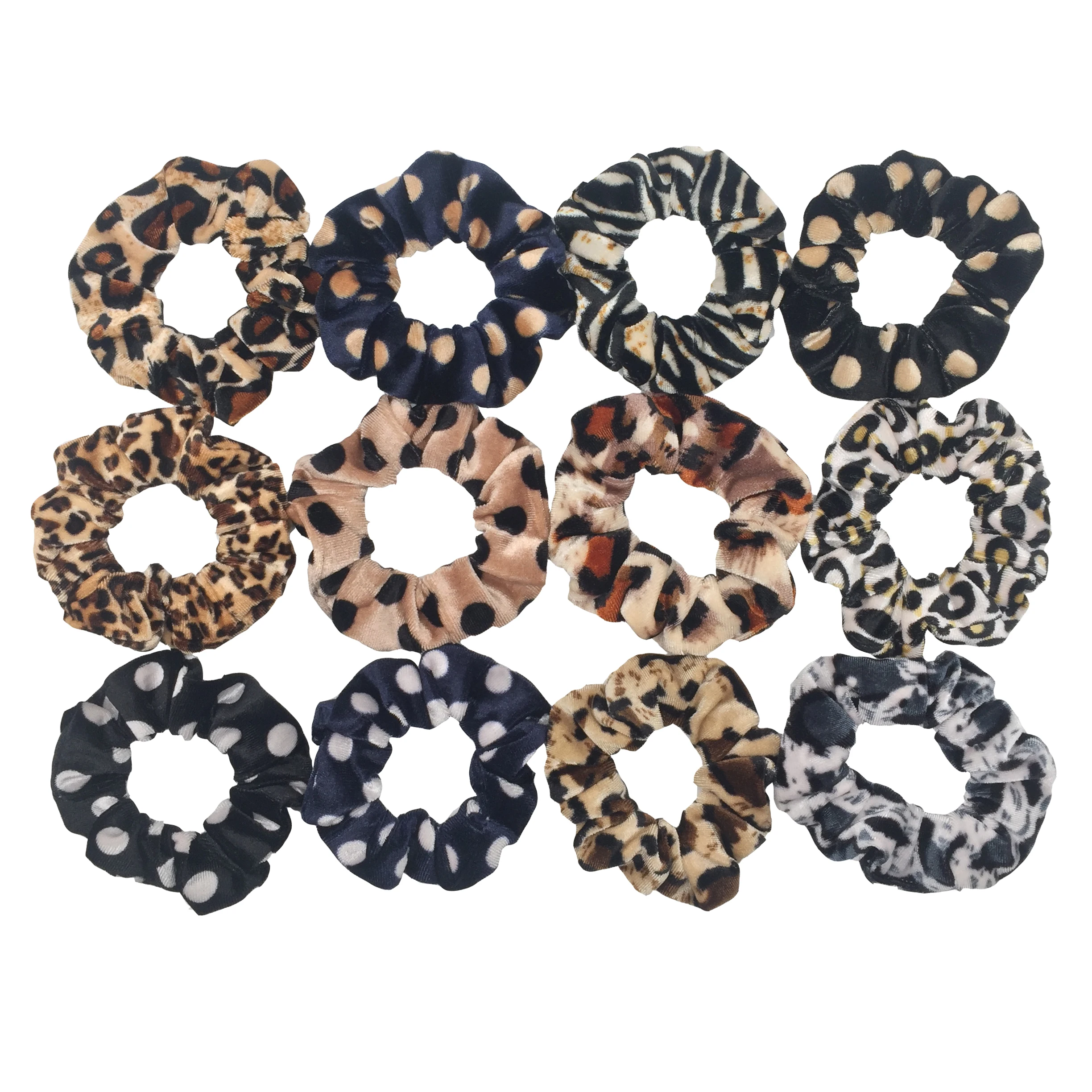 6 шт./лот бархатные шифоновые резинки для волос в горошек женские эластичные