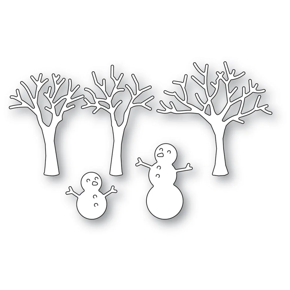 

Christmas Snowman and Trees Metal Cutting Dies Scrapbook Diary Decoration Stencils Craft Embossing Template Diy Greeting Card