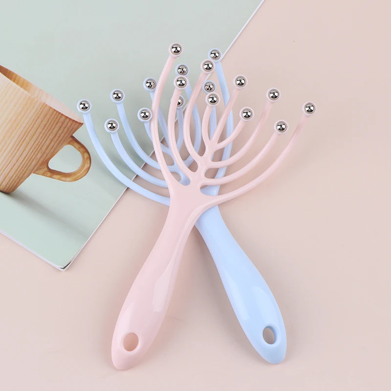 

Head Scalp Neck Massager Comb Roller Five Finger Claws Steel Ball Hand Held Relax SPA Hair Care For Hair Growth Stress Relief