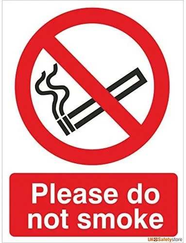 

Customizable Safety Warning Please Do Not Smoke Metal Sign Aluminum Sign Metal Sign Retro Metal Wall Poster Plaque 8x12 Inches