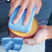 polishing waxing sponge square premium grade microfiber oblong auto waxing block used for car paint repair car wash care