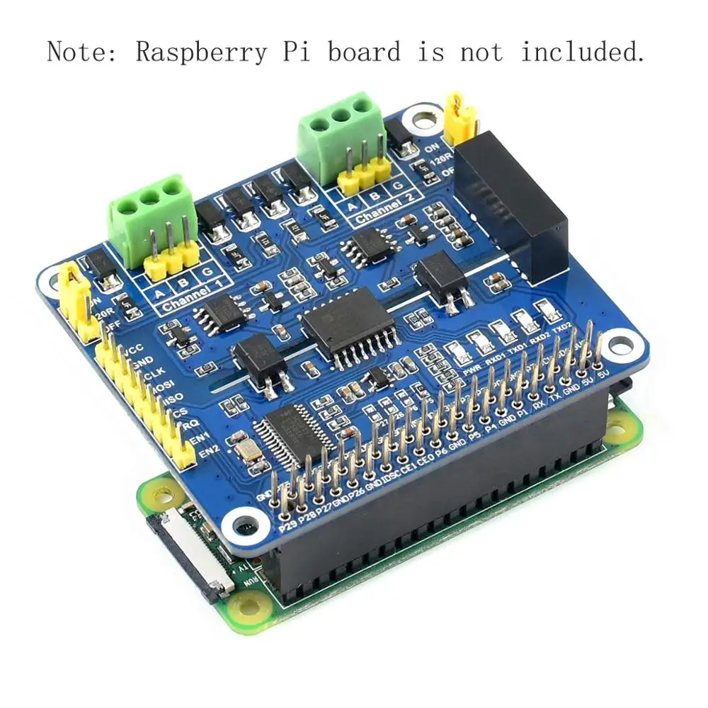 

2-Channel RS485 Module Expansion Board Breakout Shield HAT for RPI 0 RPI3 Raspberry Pi Zero 2 W WH 2W 3A 3B Plus 3 4 Model B 4B