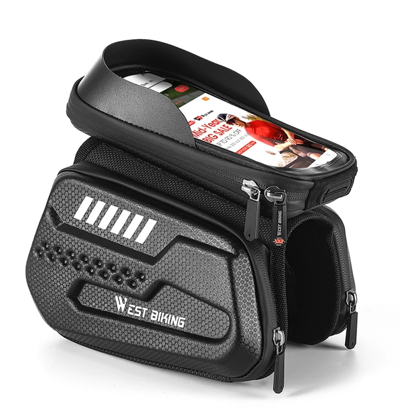 

WEST BIKING велосипедная сумка, передняя рама, сумка для горного велосипеда, велосипедные аксессуары, водонепроницаемая сумка для телефона с сен...