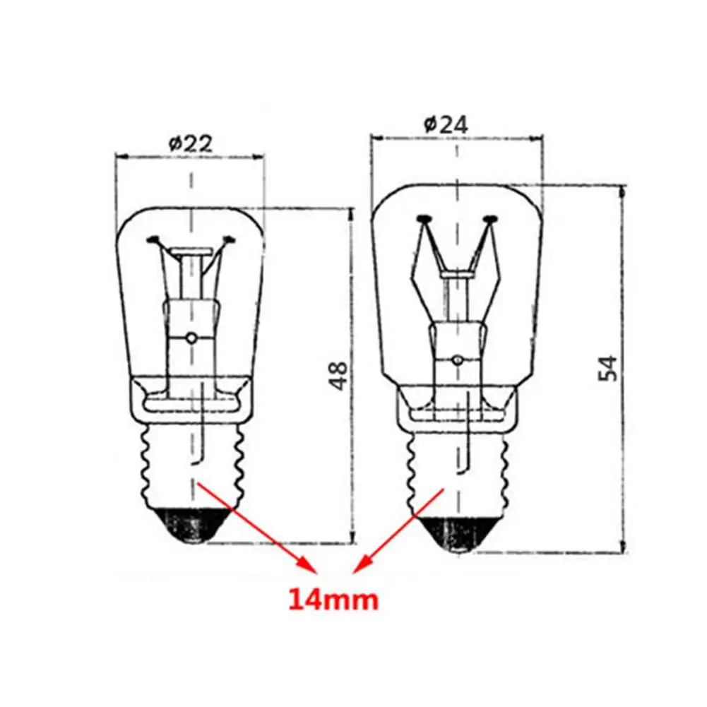 

In-stock E14 15w/25w 220V Oven Light High Temperature 300 Degrees Celsius Lamp For Household Supplies