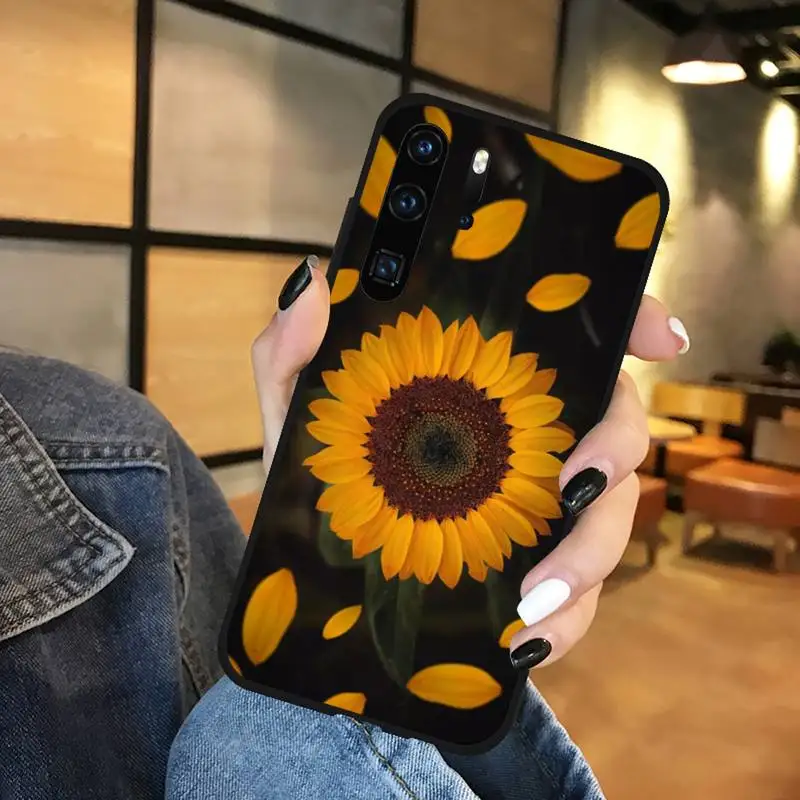 

Yellow sunflower flower Phone Case Funda For Huawei P9 P10 P20 P30 Lite 2016 2017 2019 plus pro P smart