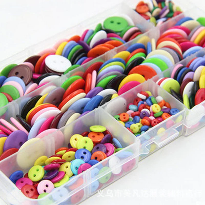 

Children Sewing Buttons Plastic Clothes Tools 6/9/11/13/15/20 Mm 100 Stuck 2 Gates Round Shape Miscellaneous colours Clothing