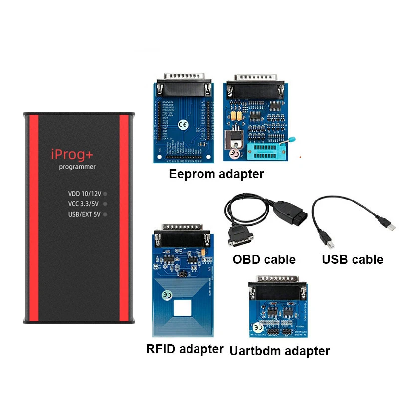 4 adapter Автомобиль Iprog+ V80 программист поддержка IMMO+ коррекция пробега+ сброс подушки безопасности Iprog Pro до Замена Carprog/Digiprog/Tango - Цвет: 4 adapter