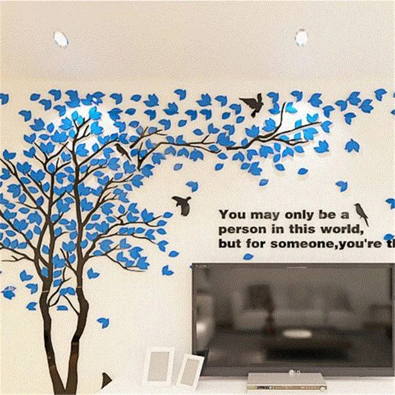 

Large Acrylic Wall Sticker Room Decoration 3D Wall Stickers Decals For Wall Decor DIY Mirror Mural Art Wallpaper For Background
