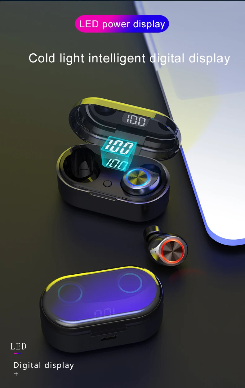 DAG TW80 беспроводные наушники Bluetooth 5,0 наушники бас HiFi Steroe наушники TWS мини наушники с микрофоном+ светодиодный дисплей зарядка