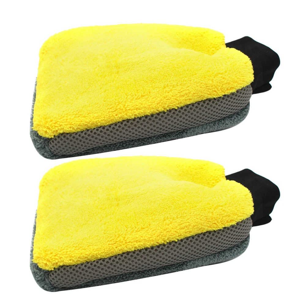2 шт. многофункциональные митенки из микрофибры для мытья автомобиля|Губки