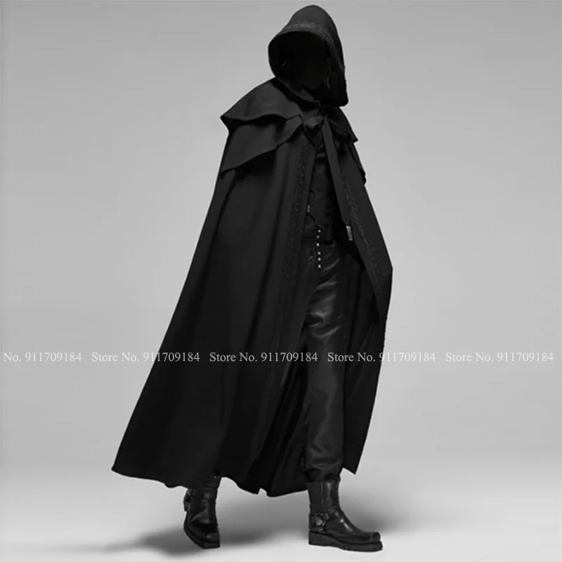 Средневековый мужской Рыцарь пиратский принц Готический Ретро стиль с капюшоном