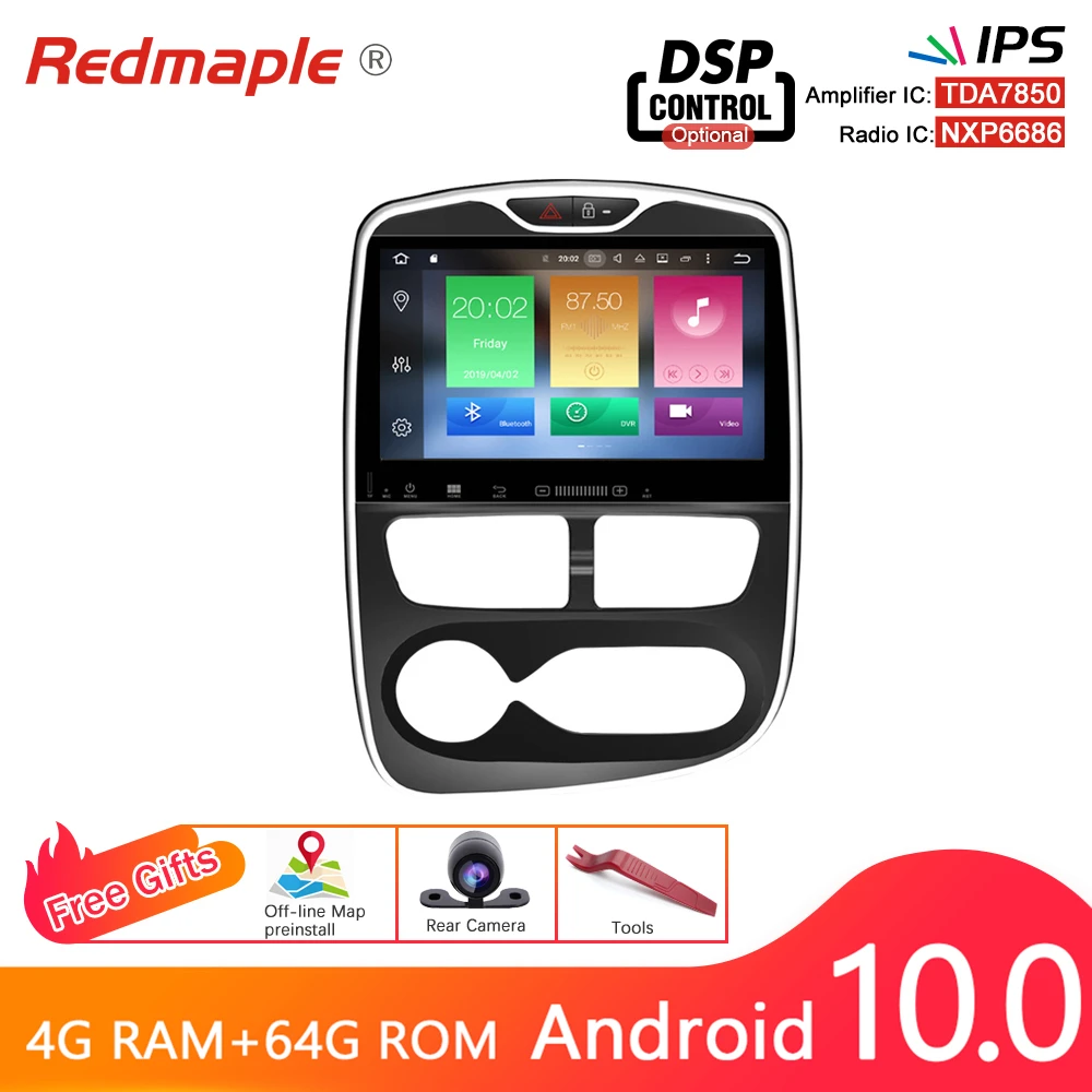 Автомагнитола для Renault Clio 10 0 2016 4 Гб ОЗУ Android 2018 DVD плеер GPS навигация стерео аудио