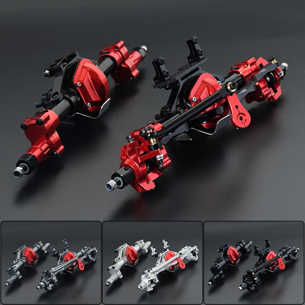 Передняя и задняя портальная ось из алюминиевого сплава для радиоуправляемого гусеничного автомобиля 1/10 Axial SCX10 Wraith 90074 RR10, обновленные детали