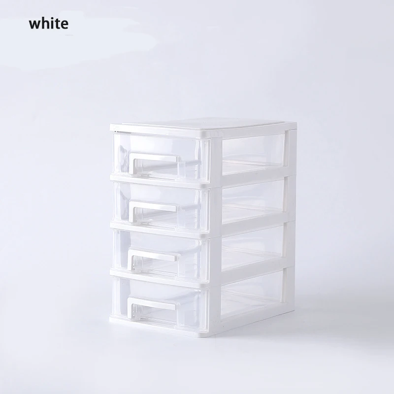 Прозрачная настольная коробка для хранения маленький ящик настольный шкаф