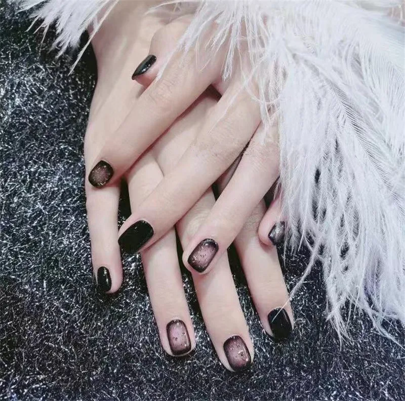 7 листов Блестящий лак для ногтей сопли наклейки предварительно разработанные