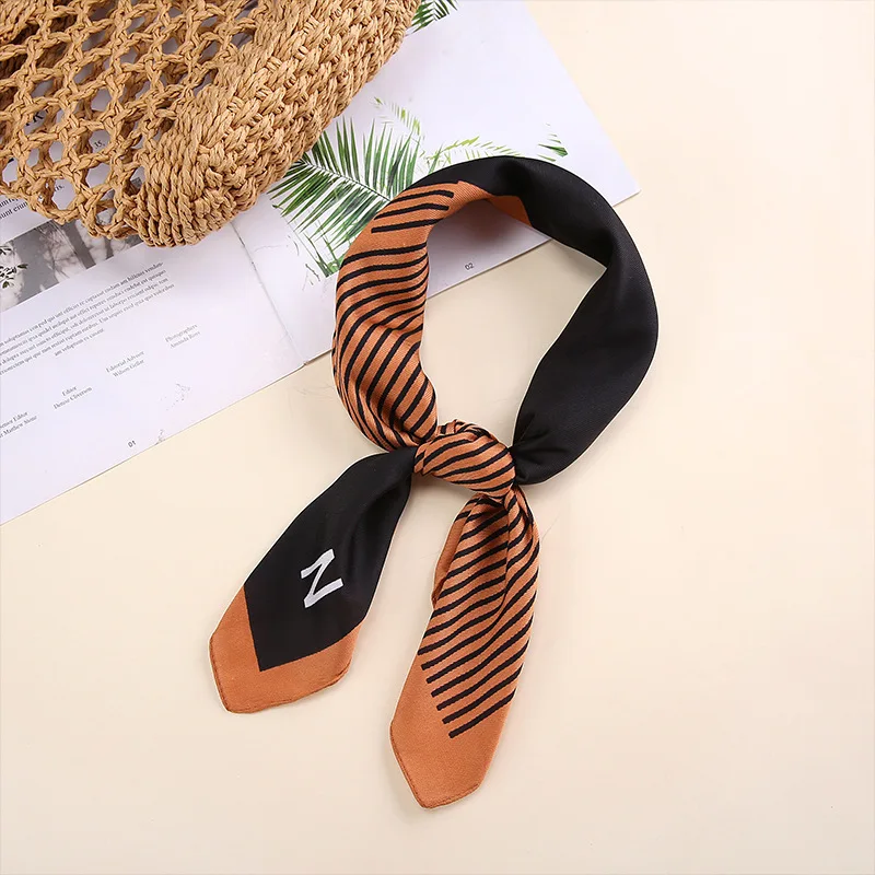 

Silk Scarf Women Shawls Wraps Fashion Small Hair Neck Hijabs Foulard Scarves Female Lady bufanda seda mujer echarpe ete soie
