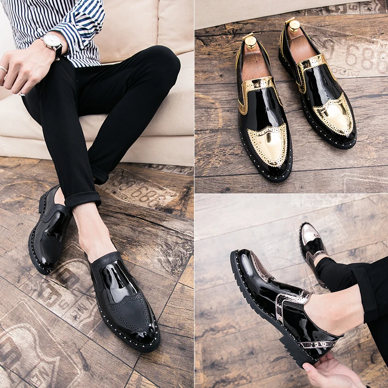 

New Big Size Men's Loafers Slip On Men Leather Shoes Luxury Casual Fashion Trend Brand Men's Shoes Wedding Shoes Business Shoes