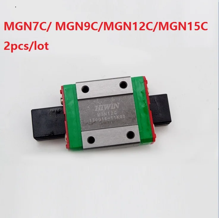2 шт./лот оригинальный Hiwin brand linear MGN7C/ MGN9C/ MGN12C /MGN15C мини блоки для CNC маршрутизатора