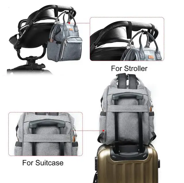 Модная сумка для подгузников мам беременных крючки коляски большая емкость