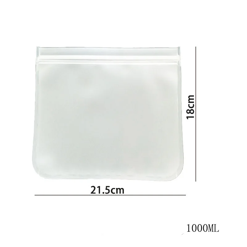 2pcs 18x21.5 Кухня силиконовая сумка для хранения еды многоразовая морозильная сумка Ziplock герметичный Топ фрукты Ланч-бокс-FDA одобрено BPA бесплатно - Цвет: 2pcs 18x21.5