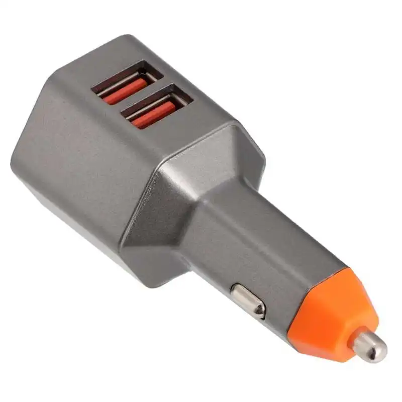 

EC80 12V зарядное устройство для автомобиля с двумя портами USB Голосовая машина Зарядное устройство адаптер быстрой зарядки для мобильный теле...
