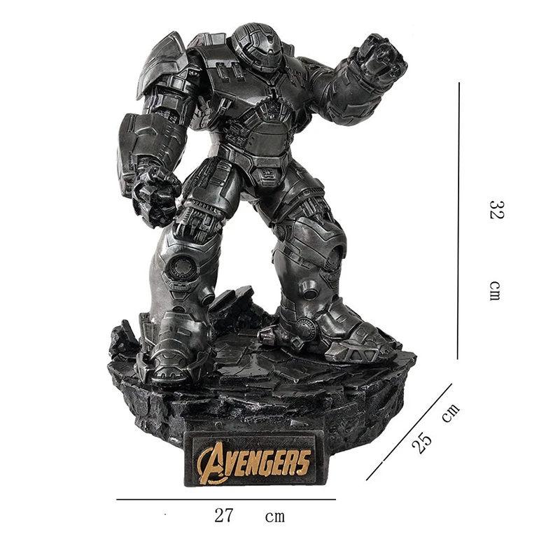 Silver Hulkbuster EMS 32 см Мстители халкбастер Железного человека MK50 ПВХ Модель Фигурки игрушки я Железный человек Халк MK7 модель игрушки для подарка - Цвет: Silver Hulkbuster