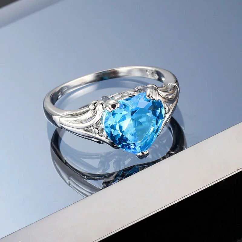 Женское кольцо на палец Anillos Yuzuk из стерлингового серебра 925 пробы с кристаллом