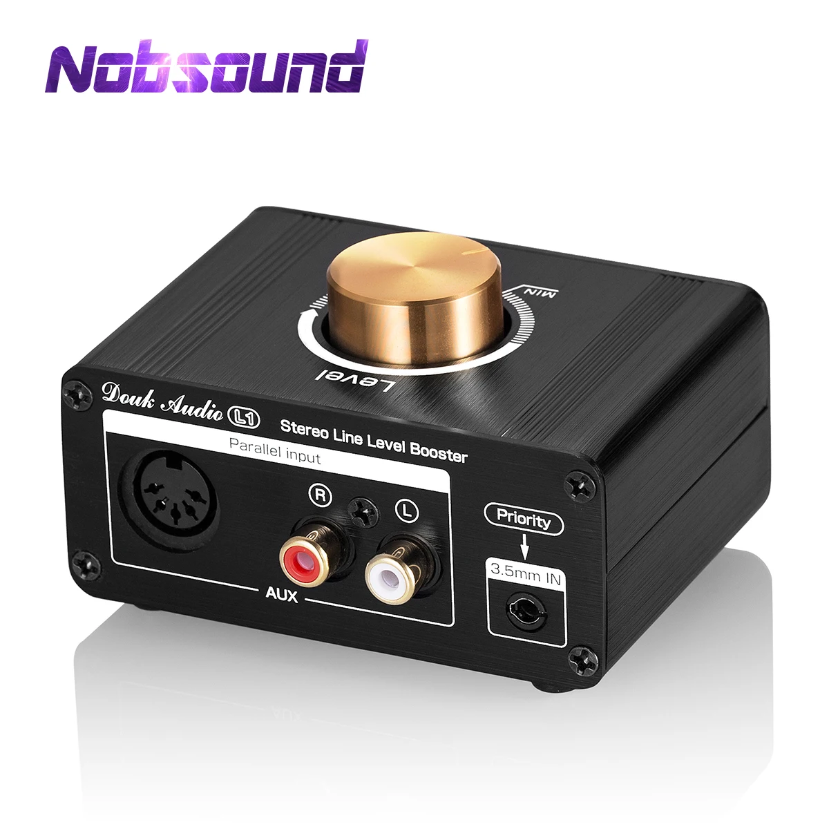 Amplificador de Sinal Pré-amplificador de Sinal Controle de Volume de Pré-amplificador para Ipod Nobaudio Estéreo Hifi Alto Ganho Mp3 Telefone 20db
