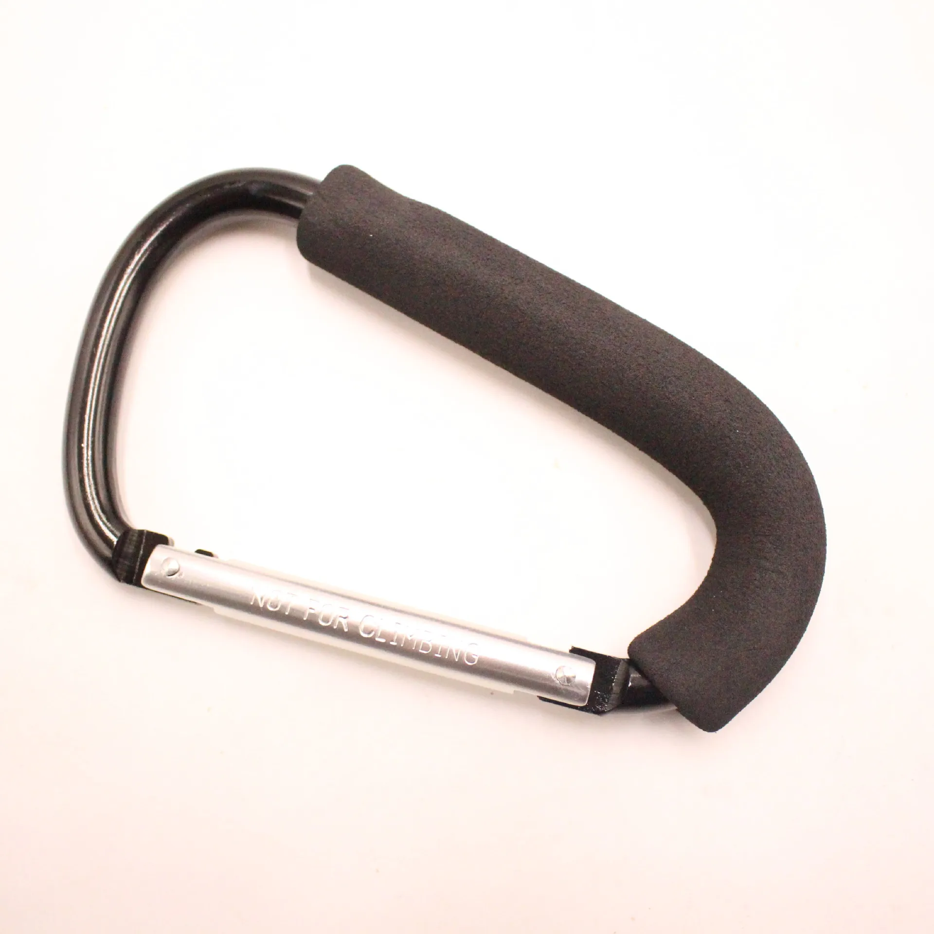 

Baby stroller hook supermarket shopping hook mountain climbing buckle aluminum alloy hook Black Size