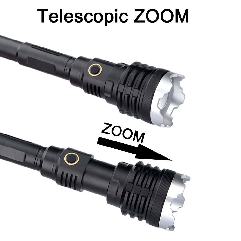 저렴한 XHP160 LED 강력한 손전등 토치 USB 충전식 전술 사냥 캠핑 랜턴 21700 배터리 램프 Zoomable Lampe De Poche