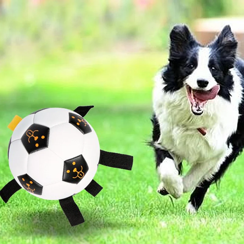 

Новая игрушка для собак, футбольный мяч, игрушки для щенков, большие собаки, уличная тренировка, Интерактивная жевательная игрушка для дома...