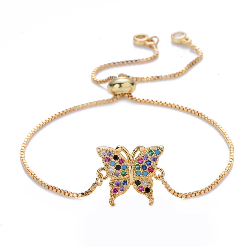 Новые женские браслеты с радужным животным единорогом и бабочкой кроликом