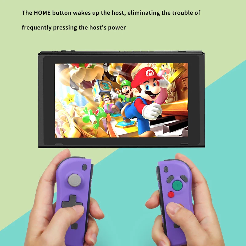 

Bluetooth Game Controller With Double Shock NFC Replacement Joy-Con for Nintendo Switch Game Console Purple