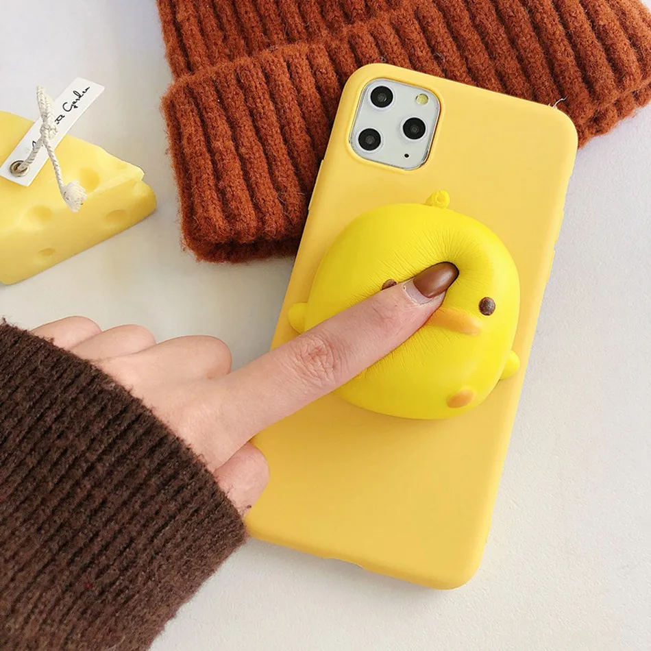 For Xiaomi Mi 9 Lite/CC9 CC9E 10 Pro Cute 3D Duck Stress Reliever Phone Case SE 8 Lite 5X/A1 6X Soft TPU Cover |