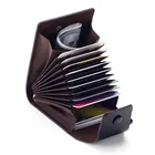 Кошелек кожаный унисекс, с отделением для карт и визиток