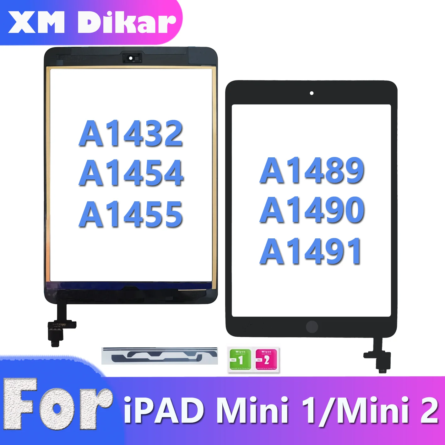 Сенсорный экран для iPad Mini 1 Mini1 сенсорный 2 A1432 A1454 A1455 A1489 A1490 A149 кабель ИС кнопка Mini2 |