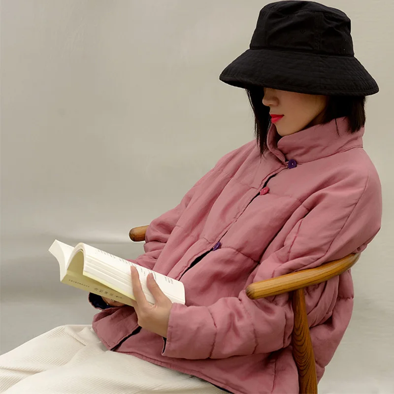 SCUWLINEN 2020 женские зимние теплые куртки с воротником стойкой плотные пальто