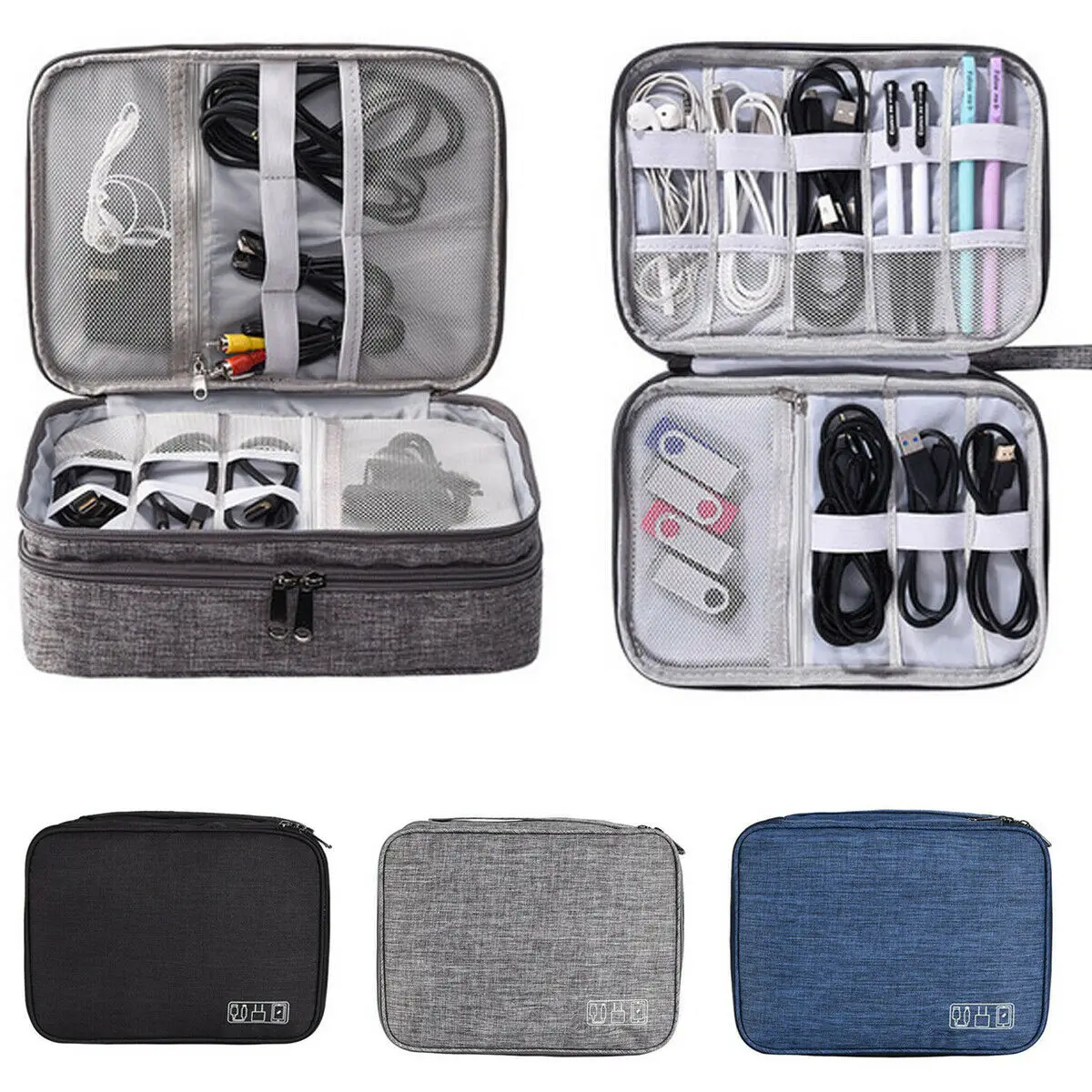Дорожная сумка для хранения кабелей органайзер цифровых электронных устройств