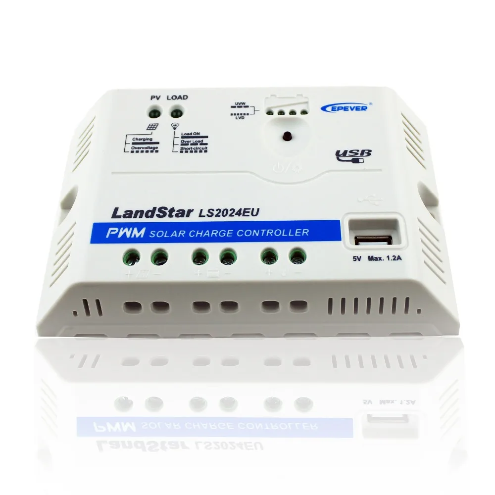 20A 12V Портативный Регулятор солнечной батареи LS2024E Новый PWM солнечный контроллер