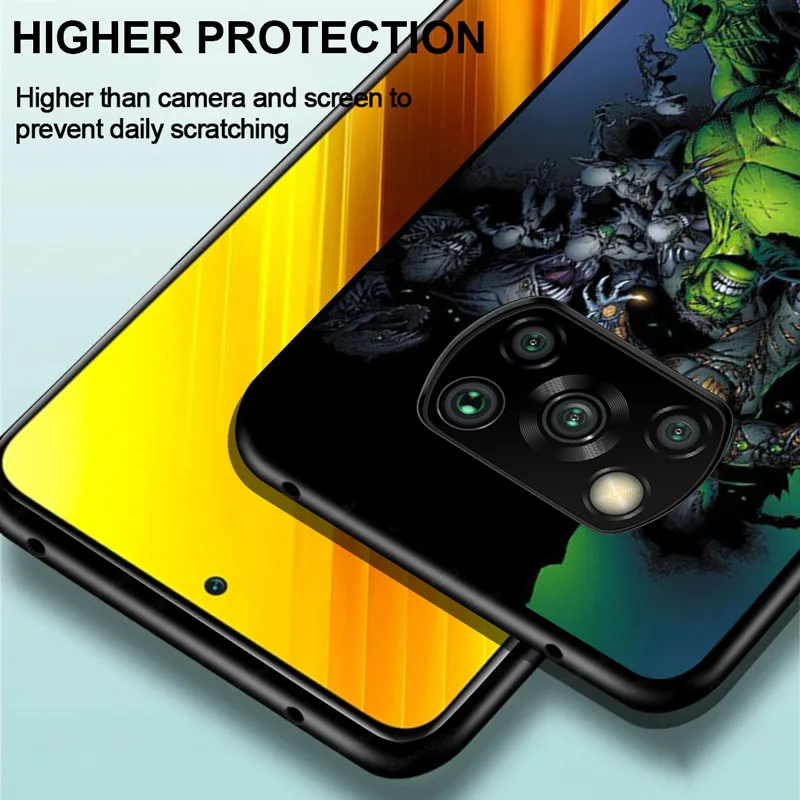 

Marvel Avengers Super Hero Hulk For Xiaomi Poco C3 M3 M2 X3 NFC X2 F3 F2 F1 Mi A3 A2 Lite Pro Soft TPU Silicone Black Phone Case