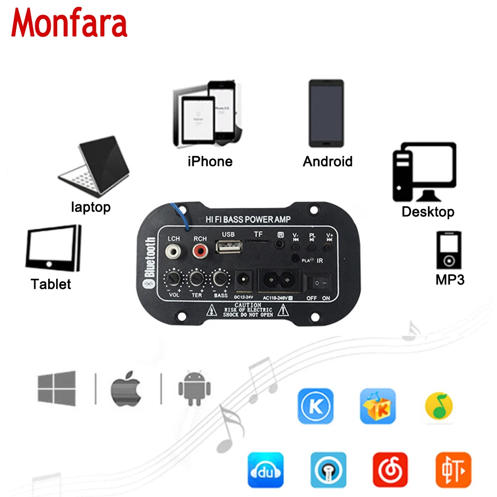 220 В автомобильный радиоприемник Bluetooth 2 1 Hi Fi бас мощный мини усилитель радио