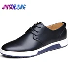 Туфли мужские летние из качественной кожи, Брендовые повседневные дышащие мокасины, без застежки, лоферы, Нескользящие кроссовки