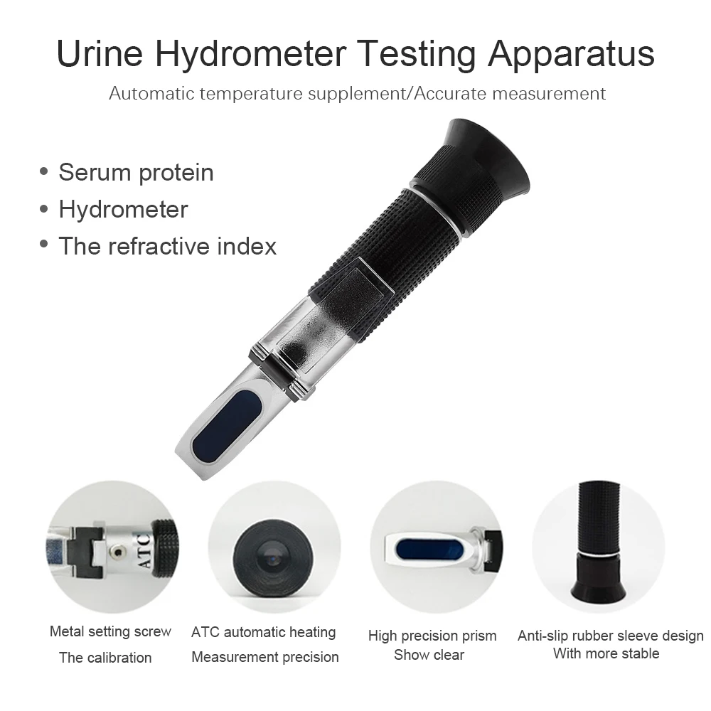 Refractometer Pet Urine Specific Gravity Handheld Veterinary Serum Plasma Protein Hemoglobin Tester for Cats Dogs Analyzer | Инструменты