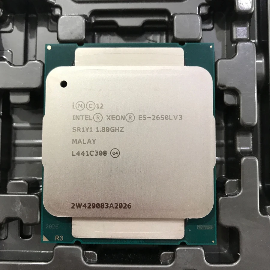 INTEL Ксеон E5 2650L V3 2650LV3 Процессор процессор 1 8 ГГц 12 жильная LGA 2011 3 для X99 материнская