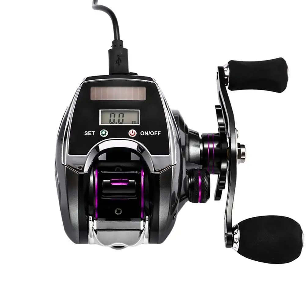 

Digital Display Water Drop Wheel Metal 8.0:1 Speed Ratio Electronic Fishing Reel Counter Baitcasting Reel Waterproof