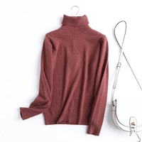 women fashion soft touch wool turtleneck knit sweater vintage long sleeve warm winter female pullovers chic tops
